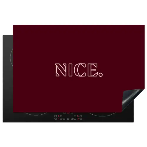 Bordeaux - Nice - minimalistisch Inductie beschermer vinyl 3mm klein -3d
