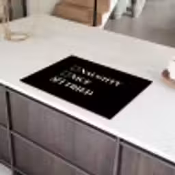 Kerst - Zwart - Wit - Quote - Grappig Inductie beschermer vinyl 3mm klein -sfeer8