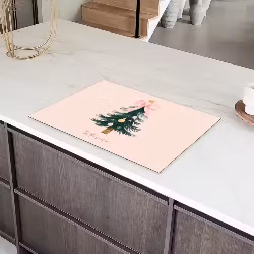 Christmas Season - Kerst - Kerstboom - Roze Inductie beschermer vinyl 3mm klein -sfeer8