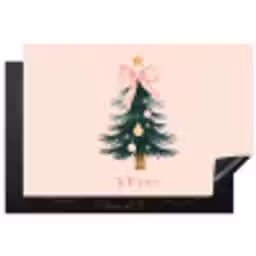Christmas Season - Kerst - Kerstboom - Roze Inductie beschermer vinyl 3mm klein -3d