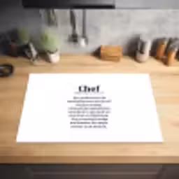 Kok - Definitie - Chef - Koken - Keuken - Spreuken - Woordenboek Inductie beschermer vinyl 3mm klein -sfeer5