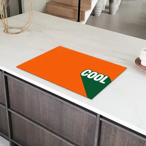 Cool - Oranje - Groen Inductie beschermer vinyl 3mm klein -sfeer8