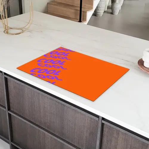 Cool - Paars - Oranje Inductie beschermer vinyl 3mm klein -sfeer8