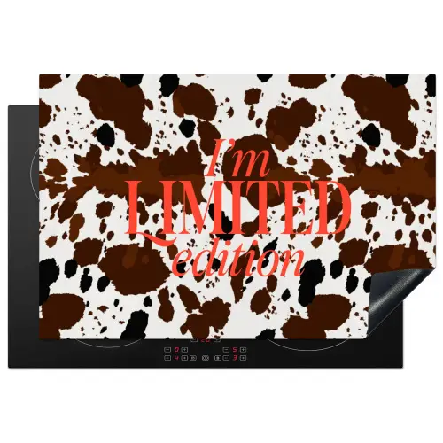 Koeienprint - Limited edition - Rood Inductie beschermer vinyl 3mm klein -3d