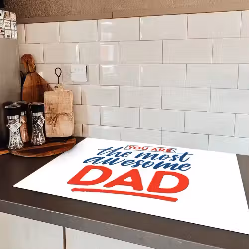 Papa - Vaderdag - Spreuken Inductie beschermer vinyl 3mm klein -sfeer3