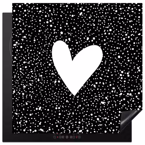Design - Liefde - Hartje Inductie beschermer vinyl 3mm middel -3d