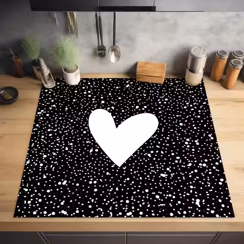 Design - Liefde - Hartje Inductie beschermer vinyl 3mm middel -sfeer5