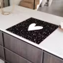 Design - Liefde - Hartje Inductie beschermer vinyl 3mm middel -sfeer8