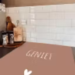 Geniet - Spreuken -Quotes Inductie beschermer vinyl 3mm middel -sfeer3