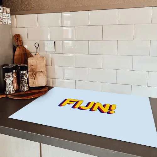 Fijn - Geel - Oranje Inductie beschermer vinyl 3mm klein -sfeer3