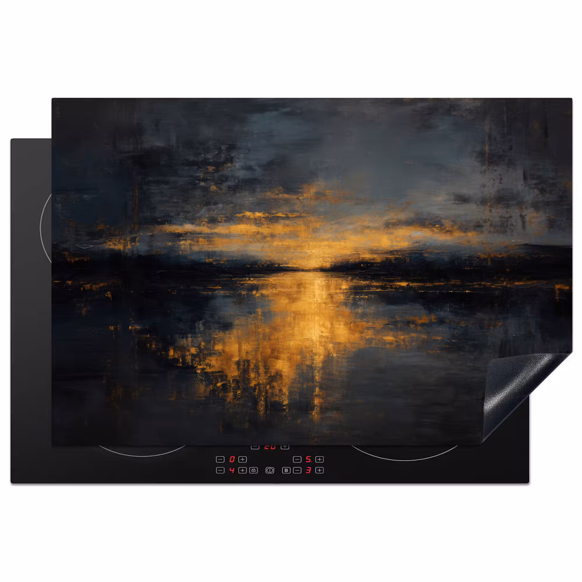 Induction Hob Cover - Golden Reflection on Water