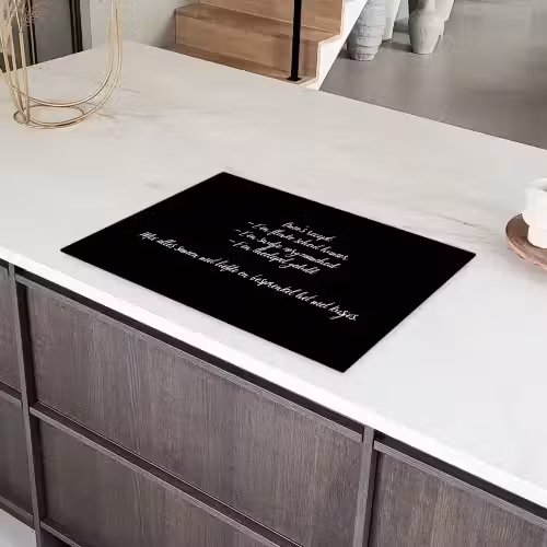 Oma's recept - Koken - Quotes - Spreuken - Oma Inductie beschermer vinyl 3mm klein -sfeer8