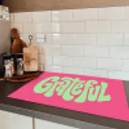 Grateful - Groen - Grafisch - Vloeiend Inductie beschermer vinyl 3mm klein -sfeer3