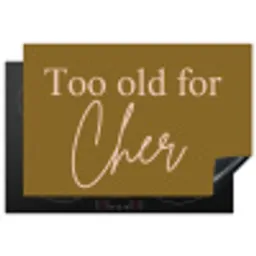 Groen - Too old for cher - Roze Inductie beschermer vinyl 3mm klein -3d