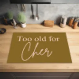 Groen - Too old for cher - Roze Inductie beschermer vinyl 3mm klein -sfeer5