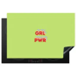 Grl pwr - Groen - Rood - 3D Inductie beschermer vinyl 3mm klein -3d