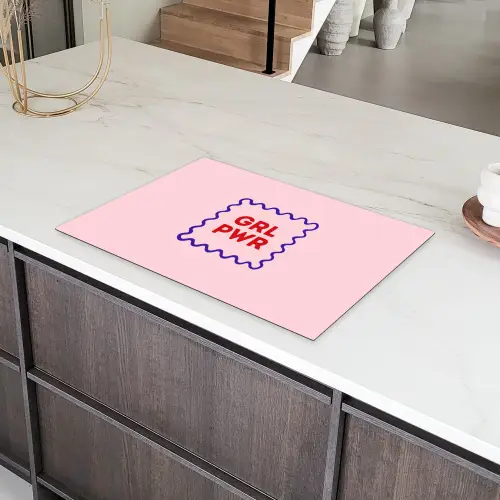 Grl pwr - Roze - Kader Inductie beschermer vinyl 3mm klein -sfeer8