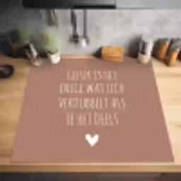 Geluk is het enige wat zich verdubbelt - Quotes - Spreuken Inductie beschermer vinyl 3mm middel -sfeer5