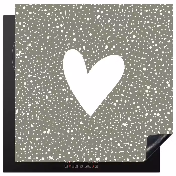 Hart - Design - Liefde Inductie beschermer vinyl 3mm middel -3d