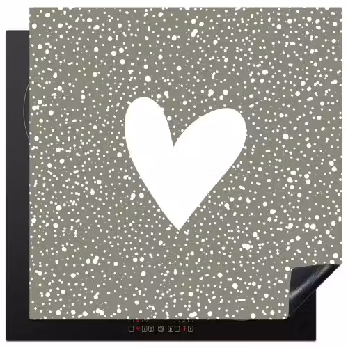 Hart - Design - Liefde Inductie beschermer vinyl 3mm middel -3d