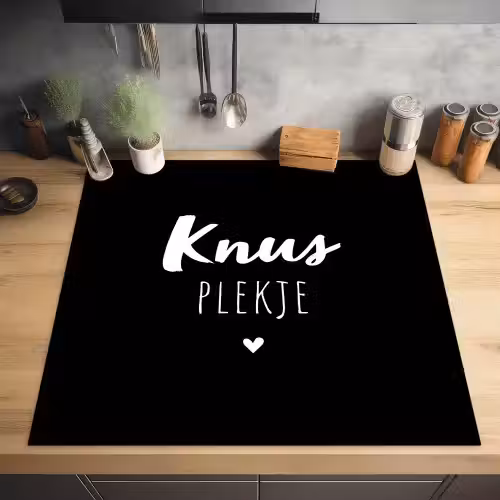 Thuis - Quotes - Knus plekje - Tekst Inductie beschermer vinyl 3mm middel -sfeer5