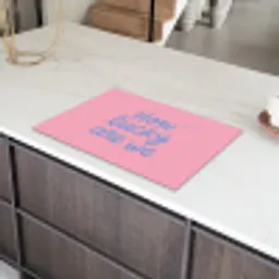 How lucky are we - Klavervier - Roze - Blauw Inductie beschermer vinyl 3mm klein -sfeer8