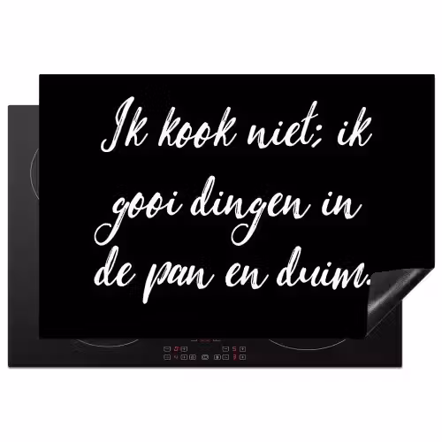 Ik kook niet - Spreuken - Koken - Humor - Quotes Inductie beschermer vinyl 3mm klein -3d