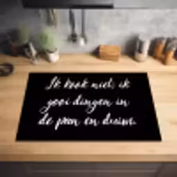 Ik kook niet - Spreuken - Koken - Humor - Quotes Inductie beschermer vinyl 3mm klein -sfeer5