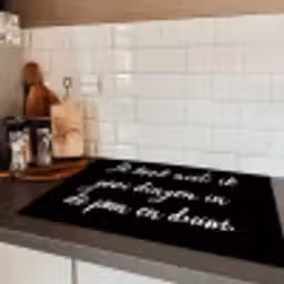 Ik kook niet - Spreuken - Koken - Humor - Quotes Inductie beschermer vinyl 3mm klein -sfeer3