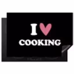 I love cooking - Koken - Hartje - Kookliefhebber - Kok - Spreuken Inductie beschermer vinyl 3mm klein -3d