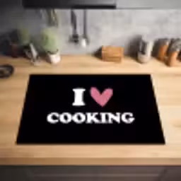 I love cooking - Koken - Hartje - Kookliefhebber - Kok - Spreuken Inductie beschermer vinyl 3mm klein -sfeer5