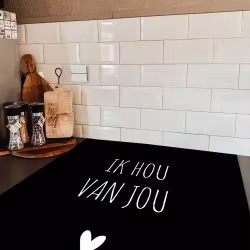 Ik hou van jou - Spreuken - Quotes Inductie beschermer vinyl 3mm middel -sfeer3