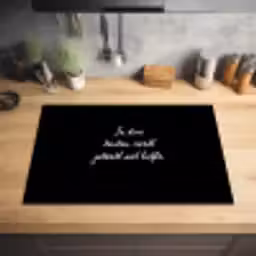 In deze keuken wordt gekookt met liefde - Koken - Spreuken - Quotes - Liefde Inductie beschermer vinyl 3mm klein -sfeer5