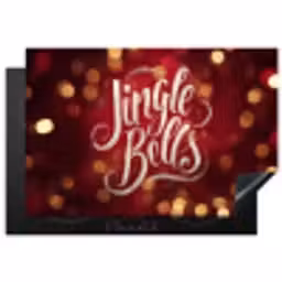 Jingle - Bells - Kerst - Rood Inductie beschermer vinyl 3mm klein -3d