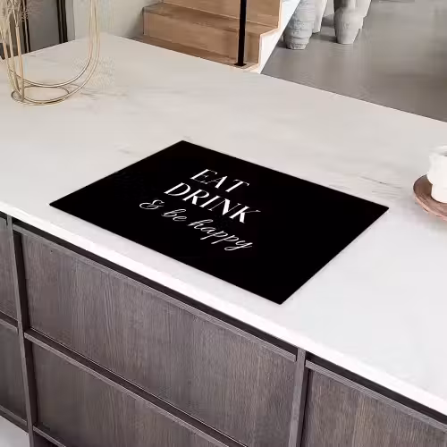 Levensvreugde in Zwart en Wit Inductie beschermer vinyl 3mm klein -sfeer8
