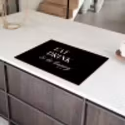 Levensvreugde in Zwart en Wit Inductie beschermer vinyl 3mm klein -sfeer8