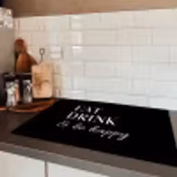 Levensvreugde in Zwart en Wit Inductie beschermer vinyl 3mm klein -sfeer3