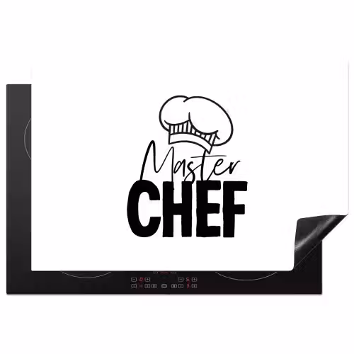 Keuken - Koken - Bakken - Chef - Master Chef - Kok - Tekst Inductie beschermer vinyl 3mm klein -3d