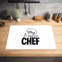 Keuken - Koken - Bakken - Chef - Master Chef - Kok - Tekst Inductie beschermer vinyl 3mm klein -sfeer5