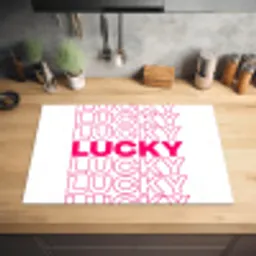 Lucky - Roze - Patroon Inductie beschermer vinyl 3mm klein -sfeer5