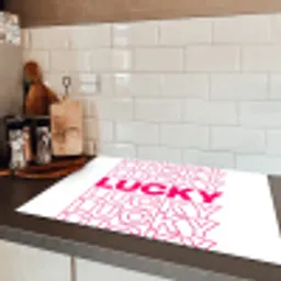Lucky - Roze - Patroon Inductie beschermer vinyl 3mm klein -sfeer3