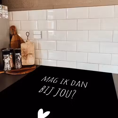 Mag ik dan bij jou - Spreuken - Quotes - Claudia de Breij Inductie beschermer vinyl 3mm middel -sfeer3