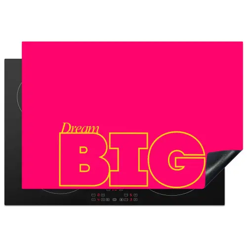 Minimalistisch - Roze - Dream big - Grafisch Inductie beschermer vinyl 3mm klein -3d