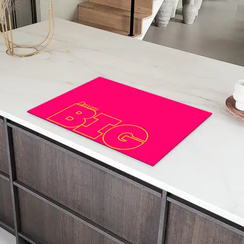 Minimalistisch - Roze - Dream big - Grafisch Inductie beschermer vinyl 3mm klein -sfeer8