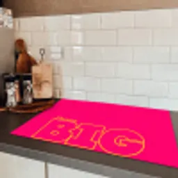 Minimalistisch - Roze - Dream big - Grafisch Inductie beschermer vinyl 3mm klein -sfeer3