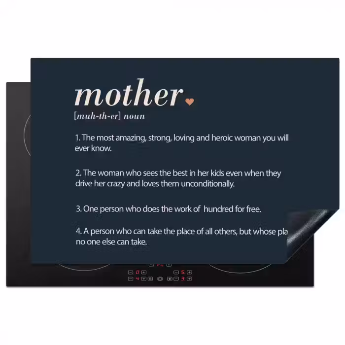Mama definitie - Mother - Quotes - Spreuken Inductie beschermer vinyl 3mm klein -3d