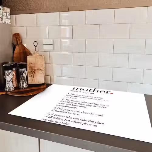 Moeder definitie - Quotes - Mother - Spreuken Inductie beschermer vinyl 3mm klein -sfeer3