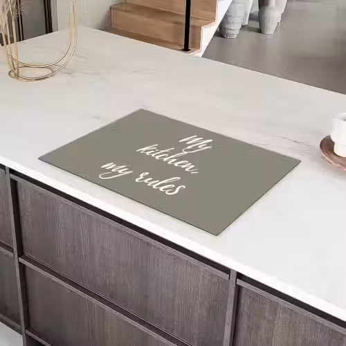 My kitchen, my rules - Spreuken - Quotes Inductie beschermer vinyl 3mm klein -sfeer8