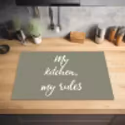 My kitchen, my rules - Spreuken - Quotes Inductie beschermer vinyl 3mm klein -sfeer5