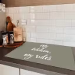 My kitchen, my rules - Spreuken - Quotes Inductie beschermer vinyl 3mm klein -sfeer3